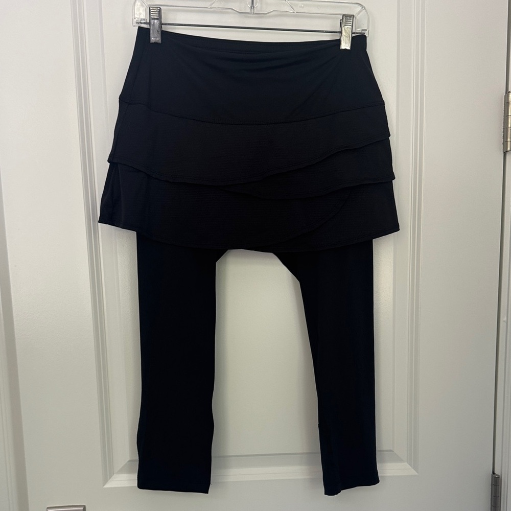 Lucky In Love Black Layered Skirted Leggings Siz - Picture 2 of 5